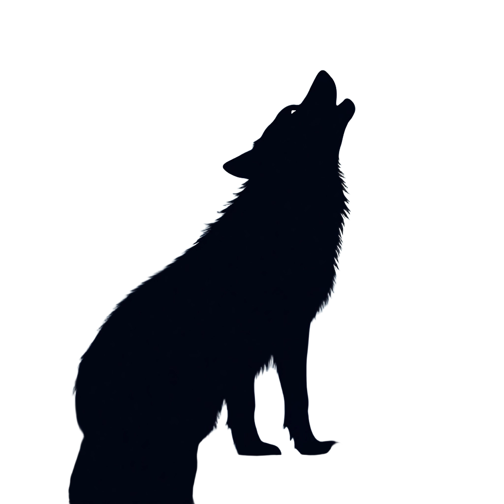 Howling Wolf Silhouette